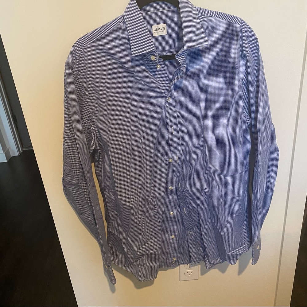 Blue Armani dress shirt